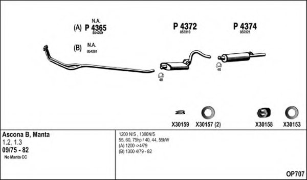 FENNO OP707 Exhaust System